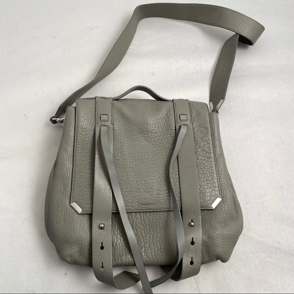 All Saints Vincent blue-gray leather backpack - Picture 8 of 16